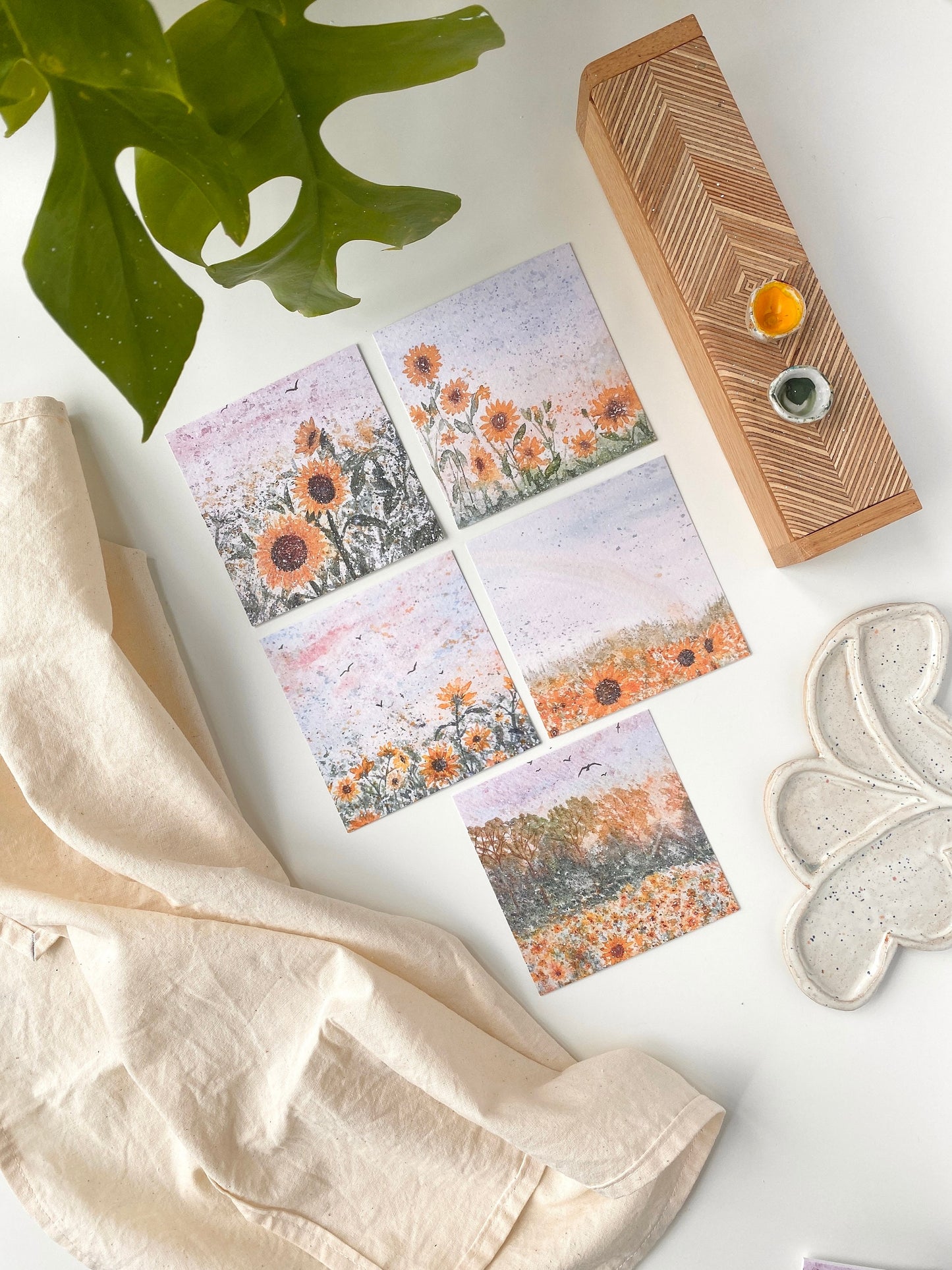 Sunflower postcards - Set of 5