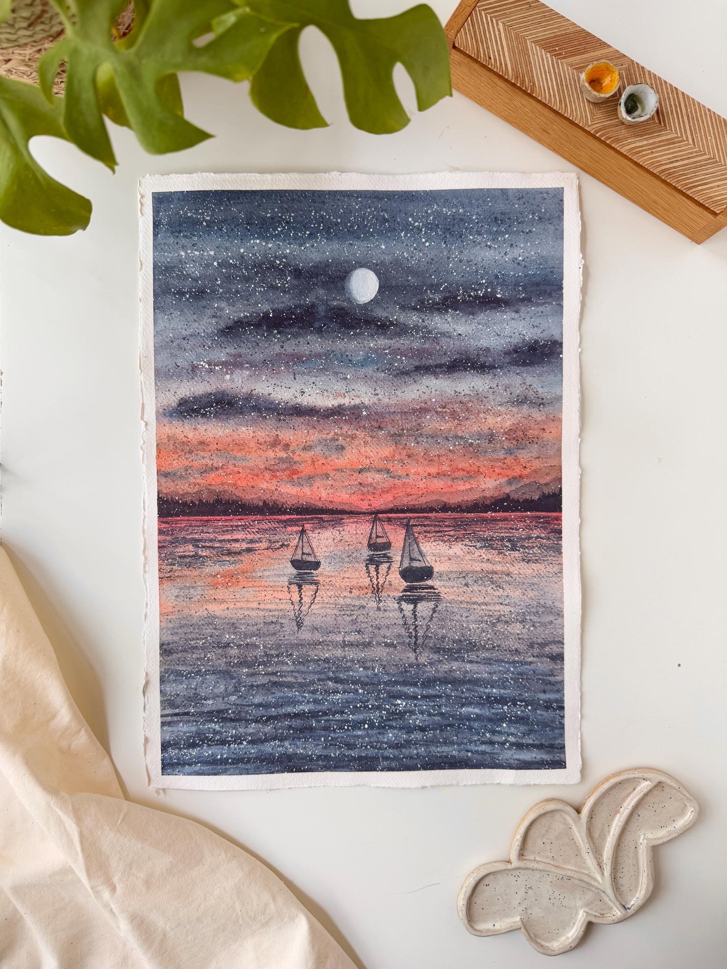 A peaceful night - Original artwork