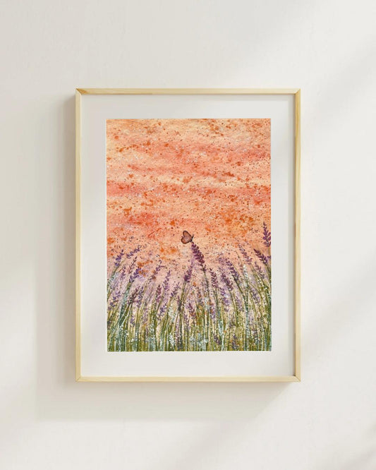 Calming lavender fields - A3 poster