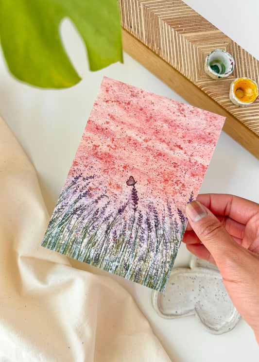 Calming lavender fields - Art print