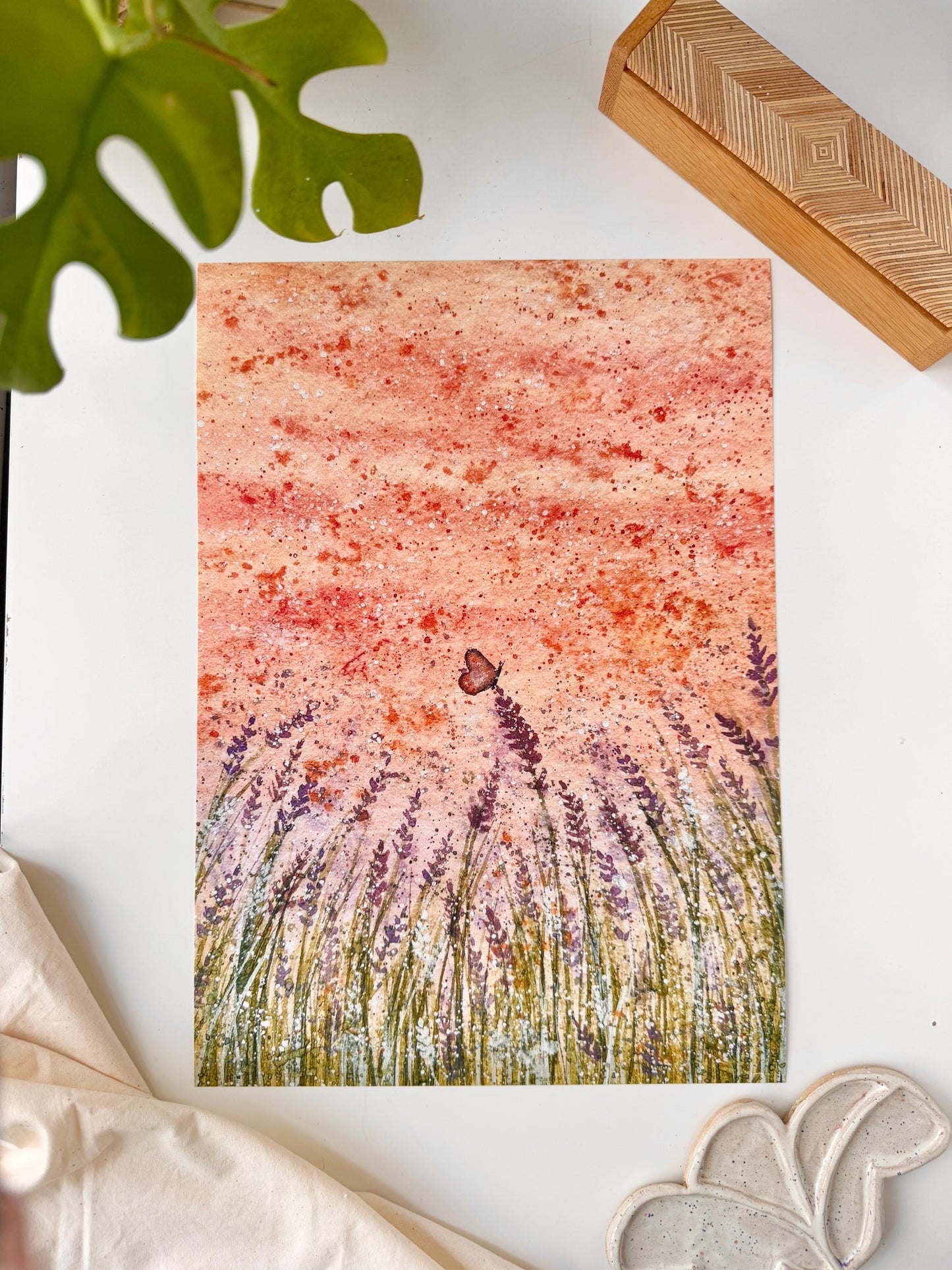 Calming lavender fields - A3 poster