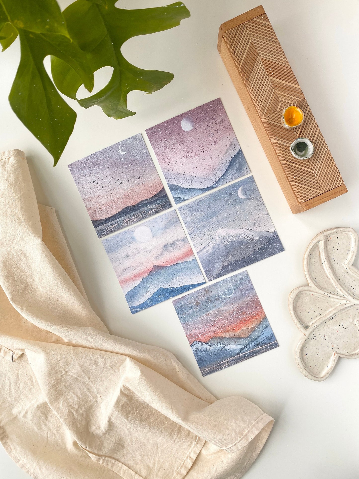 Moon postcards - Set of 5
