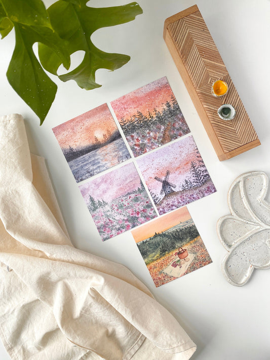 Sunset postcards - Set of 5